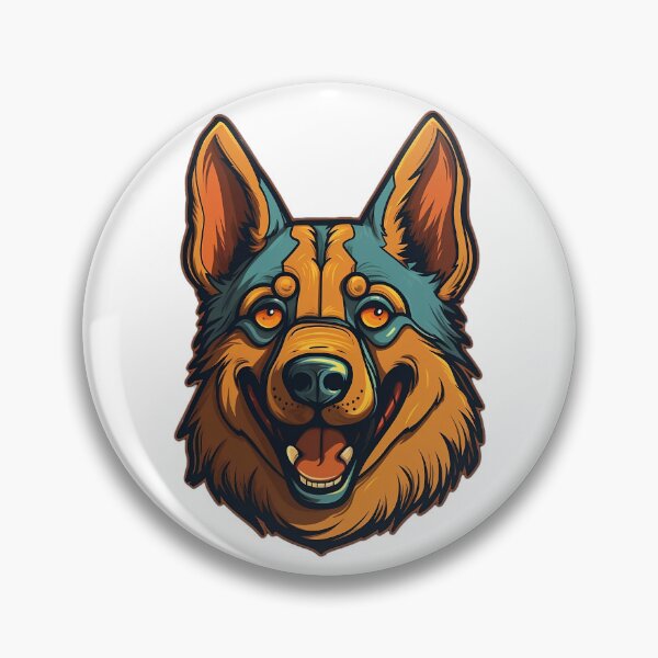 Item preview, Cute German Shepherd Cartoon - Charming Design for Dog Lovers designed and sold by SADStyleDesigns.