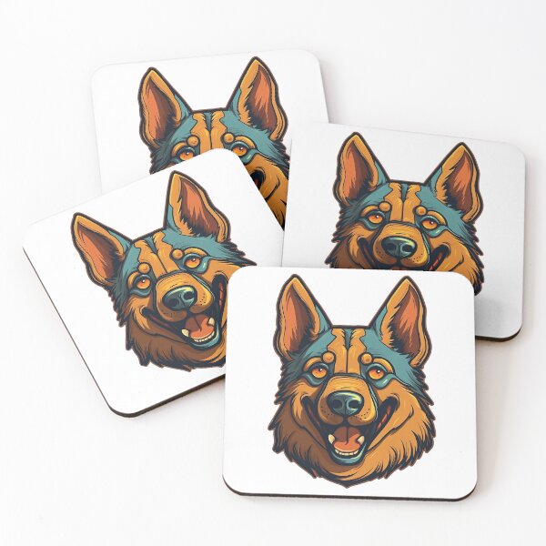 Item preview, Cute German Shepherd Cartoon - Charming Design for Dog Lovers designed and sold by SADStyleDesigns.