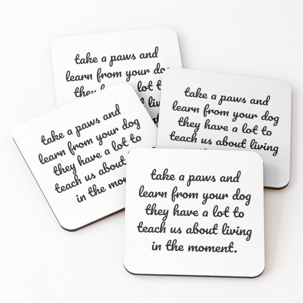 Item preview, "Take a Paws: Learning from Dogs about Living in the Moment" designed and sold by MeganMo.