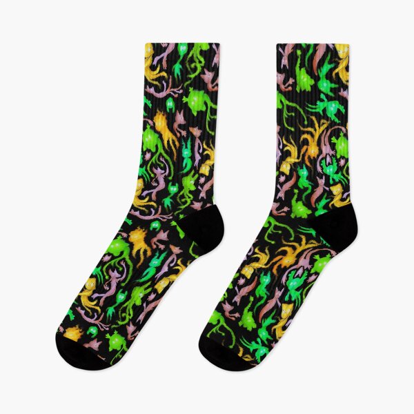 Item preview, Cute neon ghosts of the forest seamless pattern designed and sold by The Nerd Gift Source.
