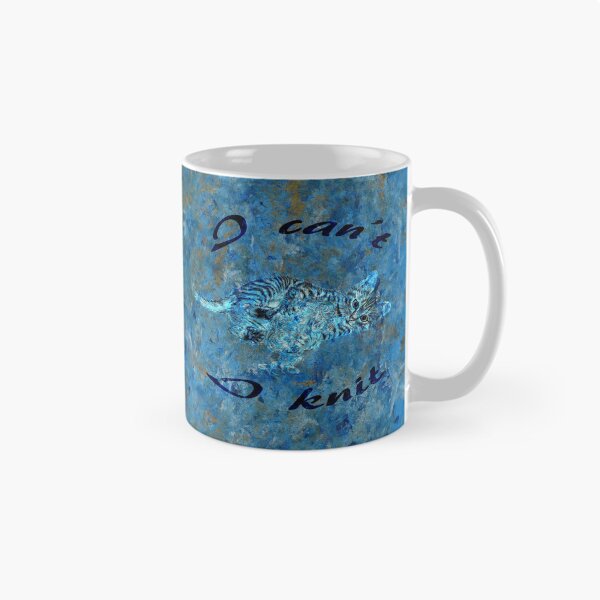 Item preview, Chaton à la pelota - marbled blue-gold version, text in English designed and sold by SylvieG18.