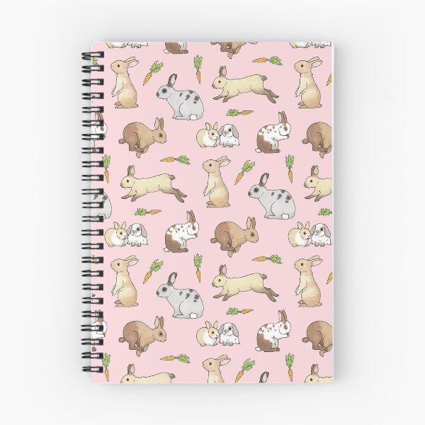 Item preview, Rabbits - Cute Bunnies and Carrots on a pale pink background designed and sold by HazelFisher.