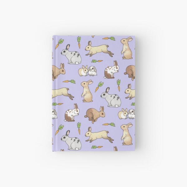 Item preview, Rabbits - Cute Bunnies and Carrots on a lavender background designed and sold by HazelFisher.