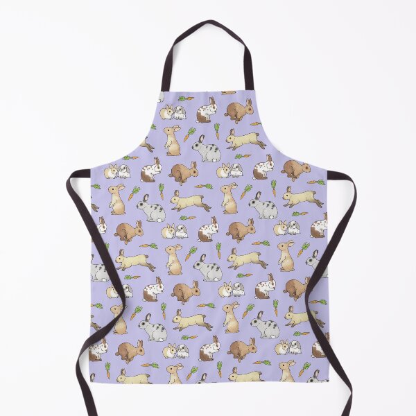 Item preview, Rabbits - Cute Bunnies and Carrots on a lavender background designed and sold by HazelFisher.