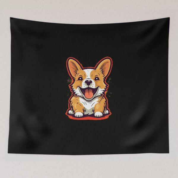 Item preview, Happy and Cute Corgi - Adorable Design for Dog Lovers designed and sold by SADStyleDesigns.