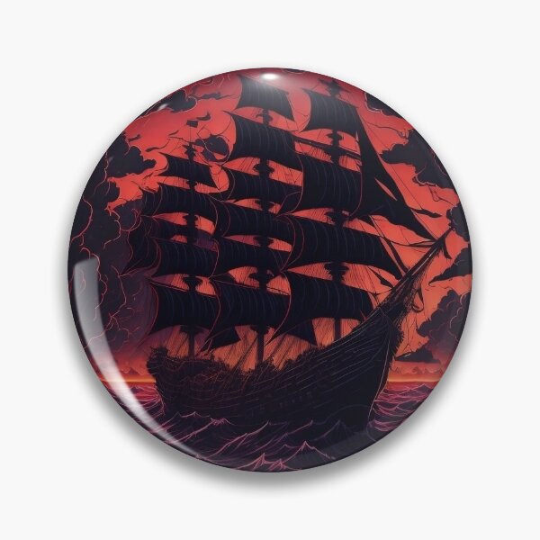 Item preview, Pirate Ship In Flaming Red Sea designed and sold by hassanjnoub.