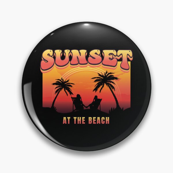 Item preview, Retro Sunset At The Beach designed and sold by Whimsical  Thinker.