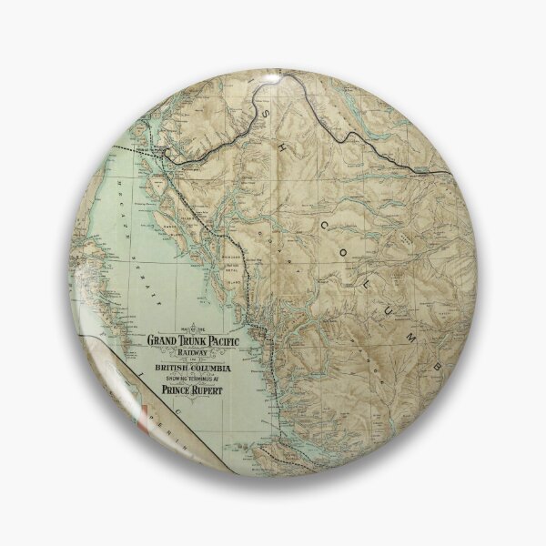 Item preview, Vintage British Columbia Canada Map (1910) Old Western Canadian Province Atlas designed and sold by BravuraMedia.