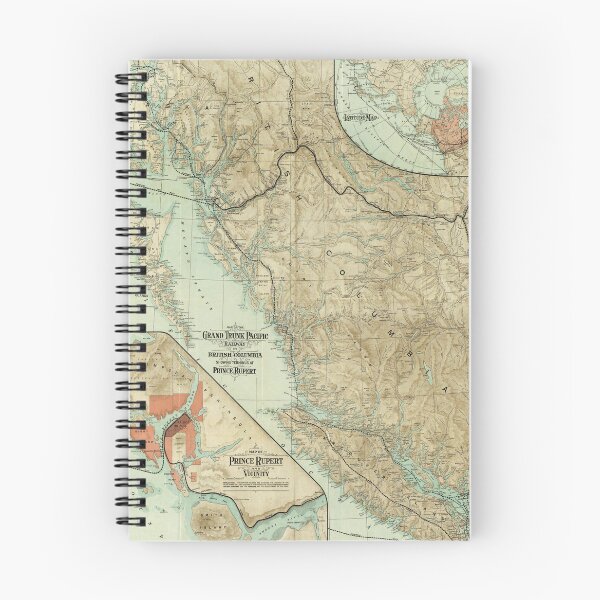 Item preview, Vintage British Columbia Canada Map (1910) Old Western Canadian Province Atlas designed and sold by BravuraMedia.