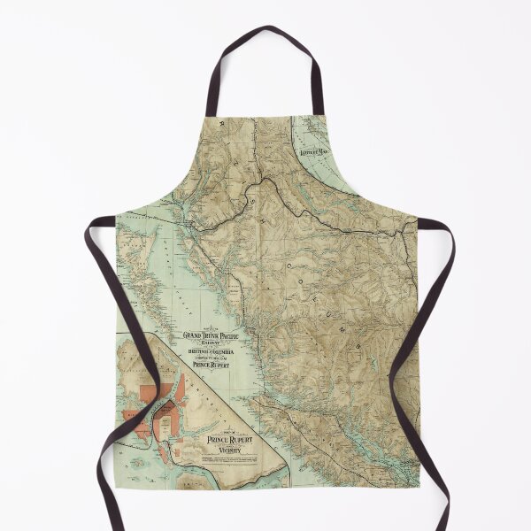 Item preview, Vintage British Columbia Canada Map (1910) Old Western Canadian Province Atlas designed and sold by BravuraMedia.