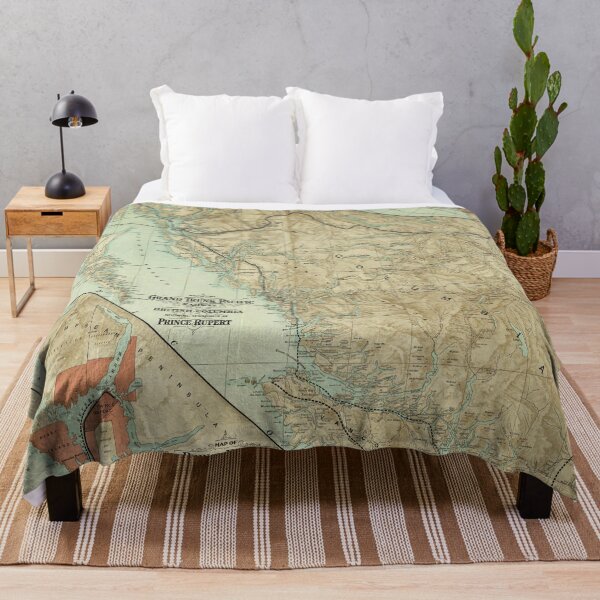 Item preview, Vintage British Columbia Canada Map (1910) Old Western Canadian Province Atlas designed and sold by BravuraMedia.