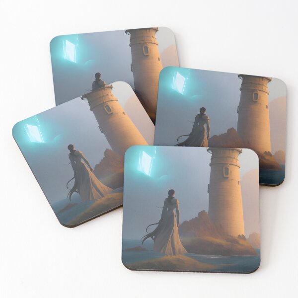 Item preview, Woman at a mystical lighthouse designed and sold by MDArtdesigns.