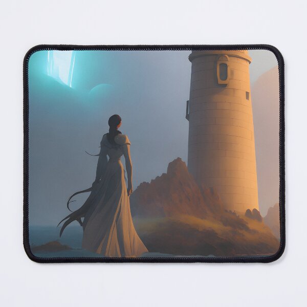 Item preview, Woman at a mystical lighthouse designed and sold by MDArtdesigns.