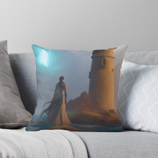 Item preview, Woman at a mystical lighthouse designed and sold by MDArtdesigns.