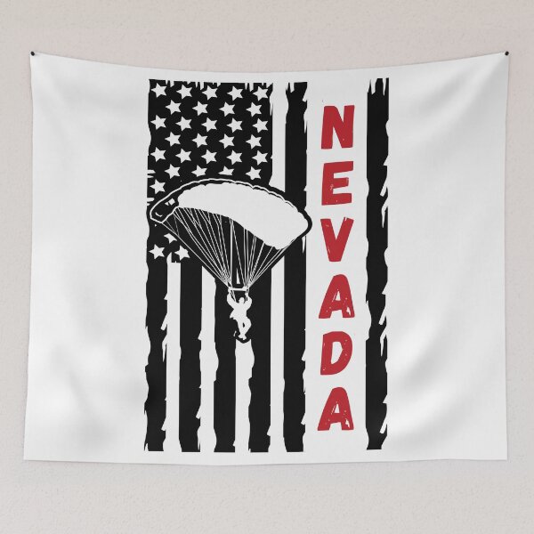 Item preview, Skydiving in Nevada - Vintage Paragliding Parachuting Logo designed and sold by Vintage-TM.