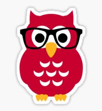 Geek nerd owl Sticker