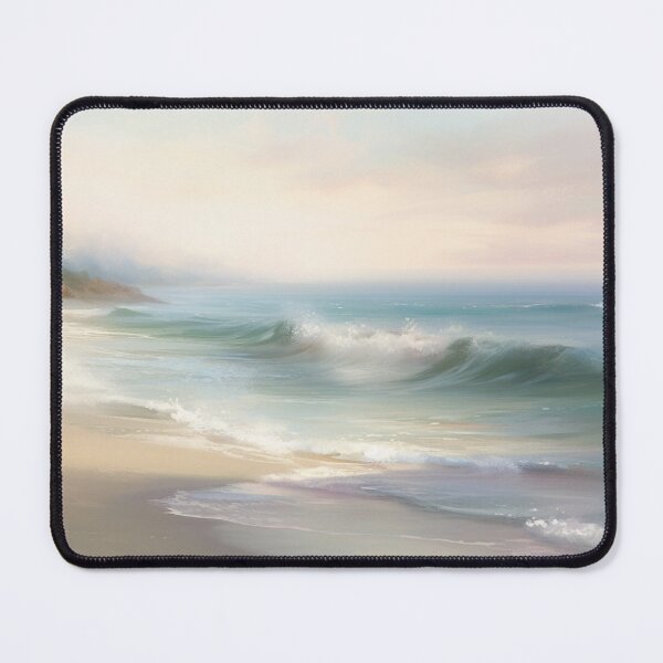 Item preview, Seaside Serenity Impressionist Art Beach Pastel Painting designed and sold by DigiNook.