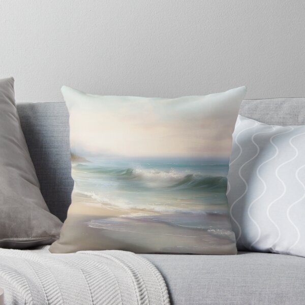 Item preview, Seaside Serenity Impressionist Art Beach Pastel Painting designed and sold by DigiNook.