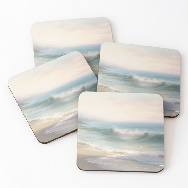 Item preview, Seaside Serenity Impressionist Art Beach Pastel Painting designed and sold by DigiNook.