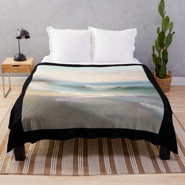 Item preview, Seaside Serenity Impressionist Art Beach Pastel Painting designed and sold by DigiNook.