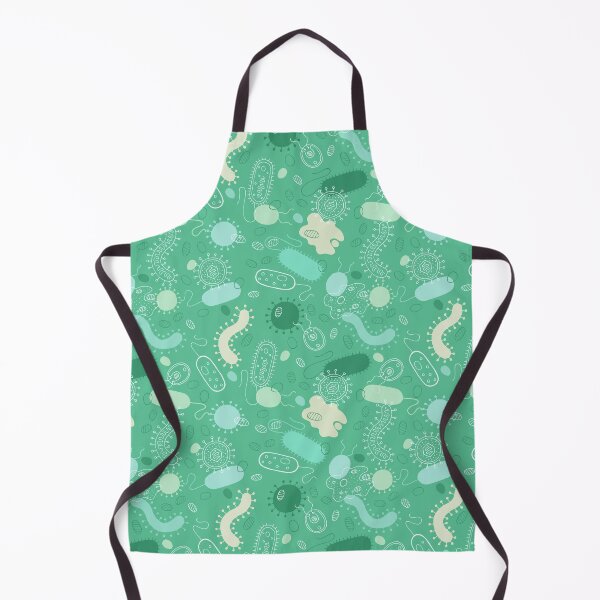 Item preview, Microorganisms pattern - viruses, bacteria and amoeba - green designed and sold by HazelFisher.