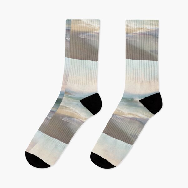 Item preview, Seaside Serenity Impressionist Art Beach Pastel Painting designed and sold by DigiNook.