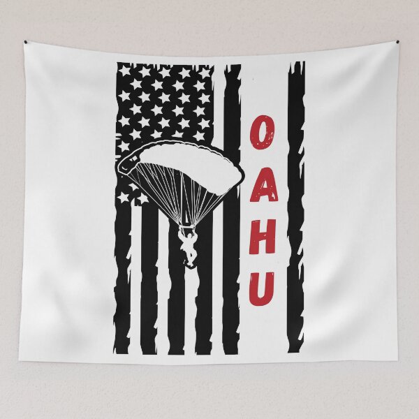 Item preview, Skydiving in Oahu, Hawaii HI - Vintage Paragliding Parachuting Logo designed and sold by Vintage-TM.