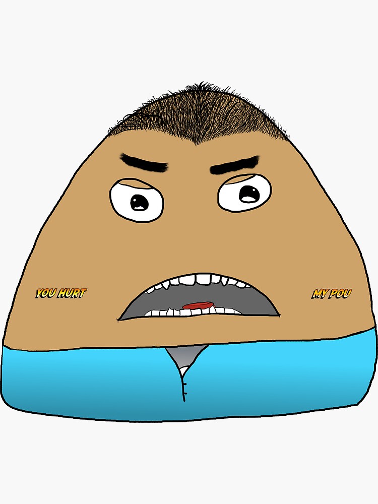 hungry pou :( Sticker for Sale by Neesu