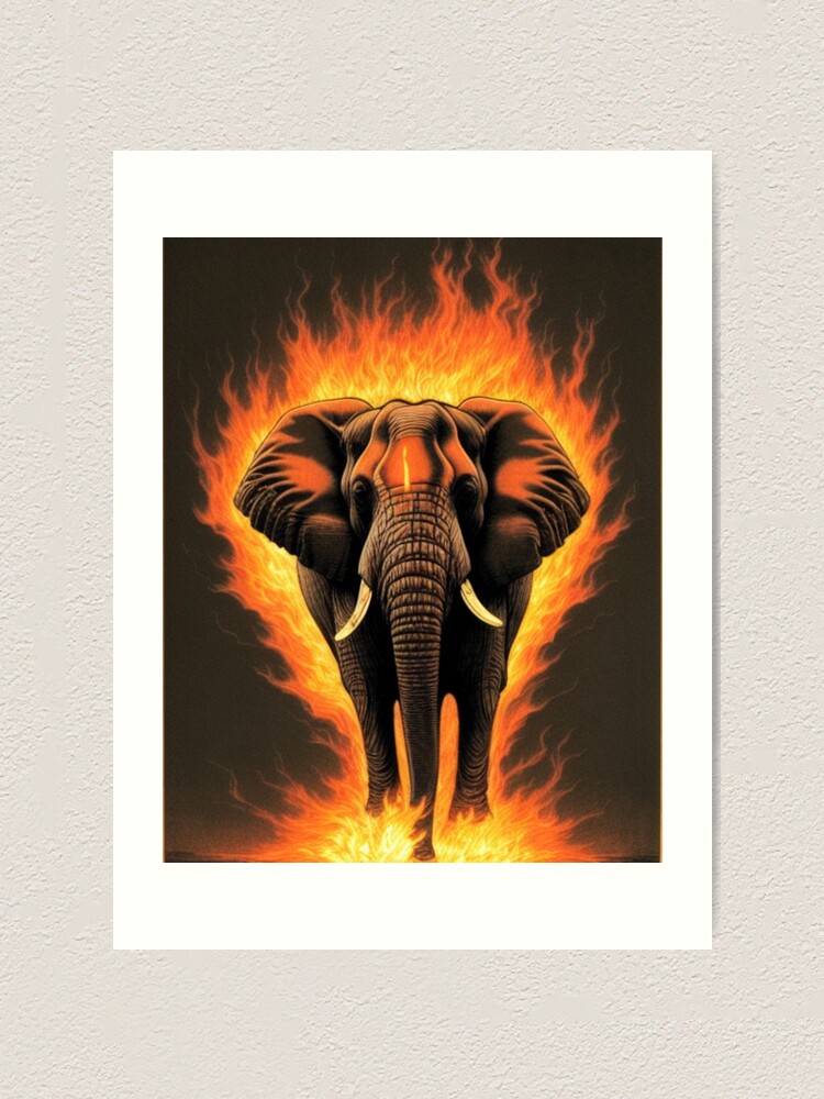 ART PRINT offers Happy Elephants Orange Tree Art Print