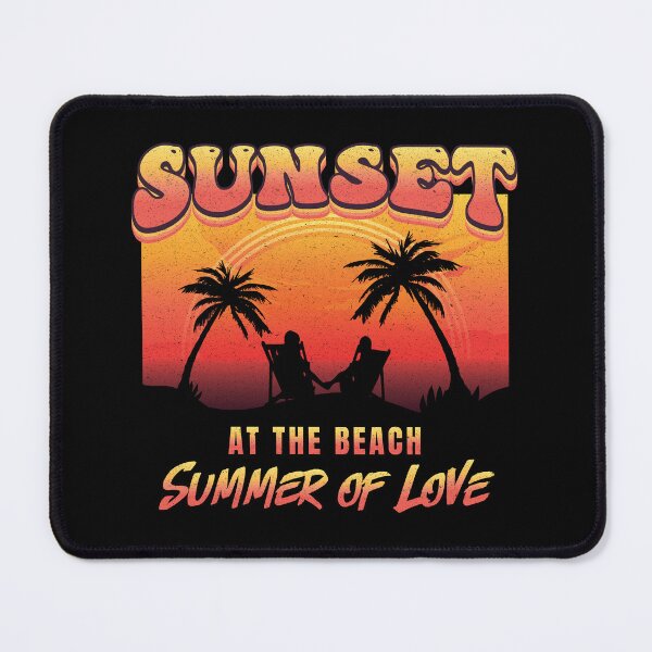 Item preview, Vintage Retro Sunset At The Beach - Summer of Love designed and sold by Whimsical Thinker.