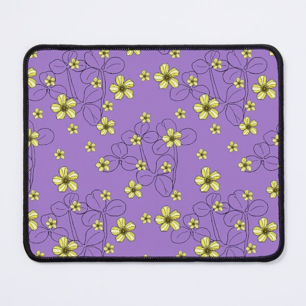 Item preview, Yellow clover flowers on purple designed and sold by Colleen Macomber.