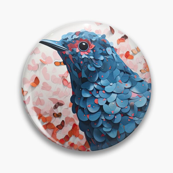 Item preview, Nature's Palette: The Bluebird’s Butterfly Mosaic designed and sold by Diego Re.