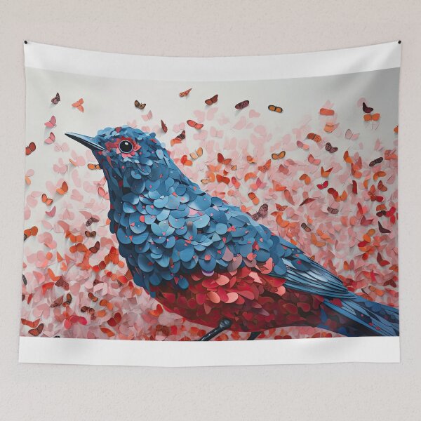 Item preview, Nature's Palette: The Bluebird’s Butterfly Mosaic designed and sold by Diego Re.