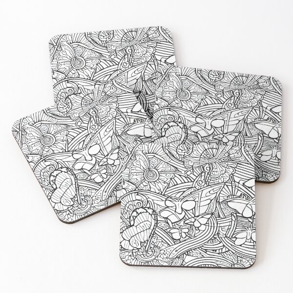 Item preview, Butterfly Garden Doodle designed and sold by Ashriyaas.