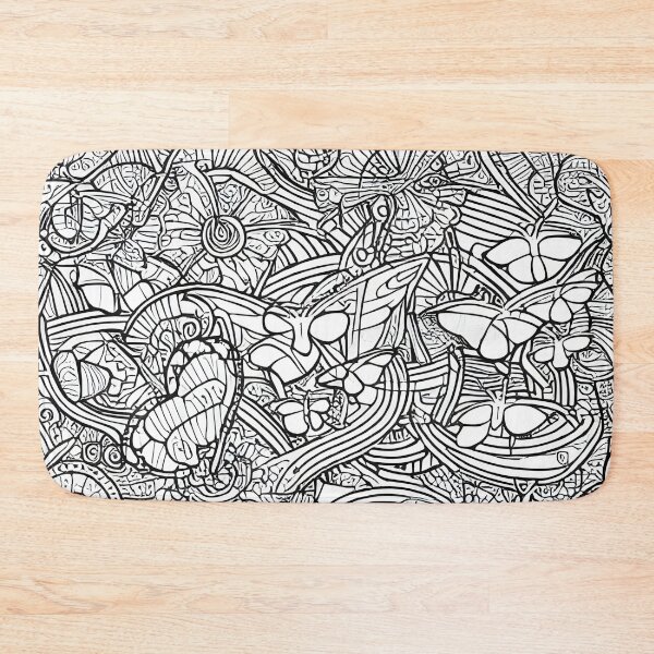 Item preview, Butterfly Garden Doodle designed and sold by Ashriyaas.