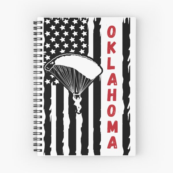 Item preview, Skydiving in Oklahoma OK - Vintage Paragliding Parachuting Logo designed and sold by Vintage-TM.