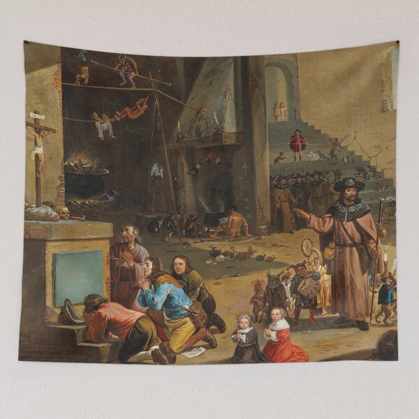 Item preview, Saint James the Greater Surrounded by Demons | Flemish School | 17th Century designed and sold by CJET.