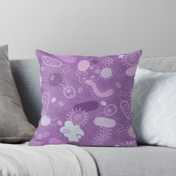 Item preview, Microorganisms pattern - viruses, bacteria and amoeba - purple designed and sold by HazelFisher.