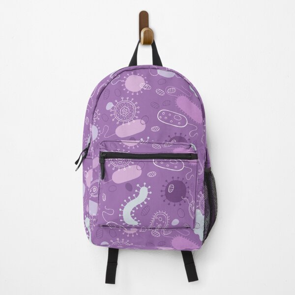 Item preview, Microorganisms pattern - viruses, bacteria and amoeba - purple designed and sold by HazelFisher.