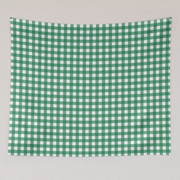 Item preview, Deep green and white gingham check - small designed and sold by LittleBettyMakes.