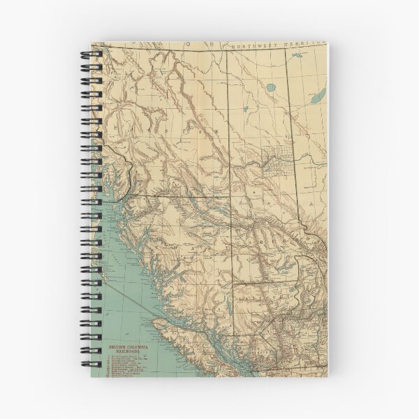 Item preview, Vintage British Columbia Canada Map (1924) Old Western Canadian Province Atlas designed and sold by BravuraMedia.