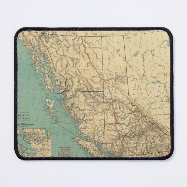 Item preview, Vintage British Columbia Canada Map (1924) Old Western Canadian Province Atlas designed and sold by BravuraMedia.