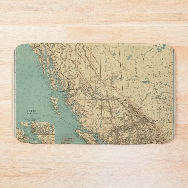 Item preview, Vintage British Columbia Canada Map (1924) Old Western Canadian Province Atlas designed and sold by BravuraMedia.