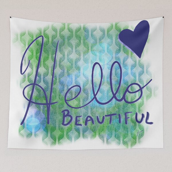 Item preview, Hello Beautiful - Green designed and sold by Andrea Turner.