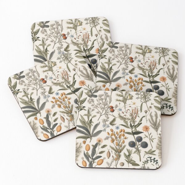 Item preview, Vintage botanical pattern on cream background designed and sold by Arti_choke.