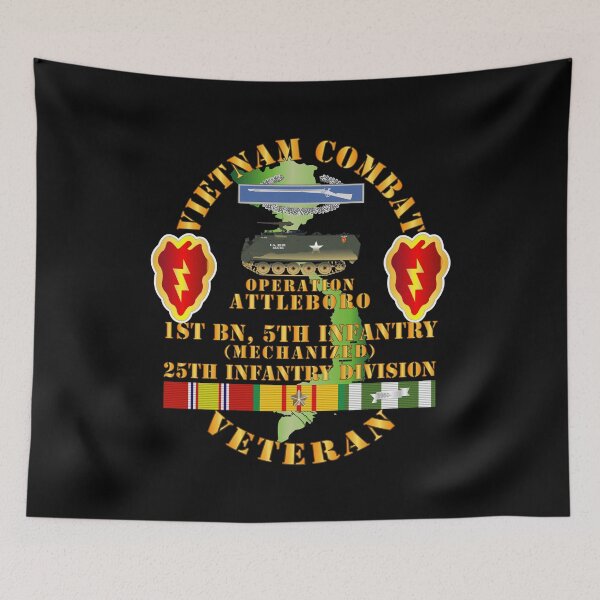 Item preview, Army - Vietnam Combat Vet w 1st Bn 5th Inf - 25th Inf Div - Operation Attleboro w VN SVC designed and sold by Military Insignia Products.