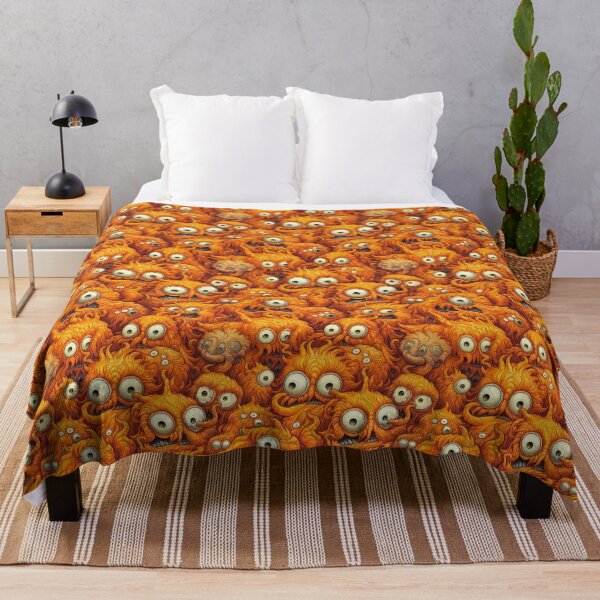 Rare Monster sold High Comforter Bed Blanket Multi Character 2 sided