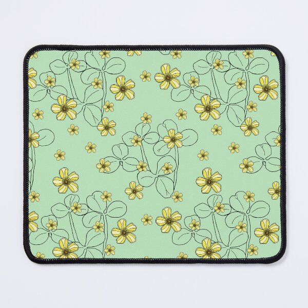 Item preview, Yellow clover flowers on spring green designed and sold by Colleen Macomber.