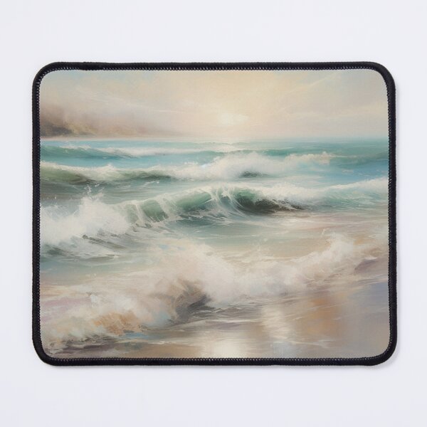 Item preview, Seaside Serenity Impressionist Art Beach Pastel Painting designed and sold by DigiNook.