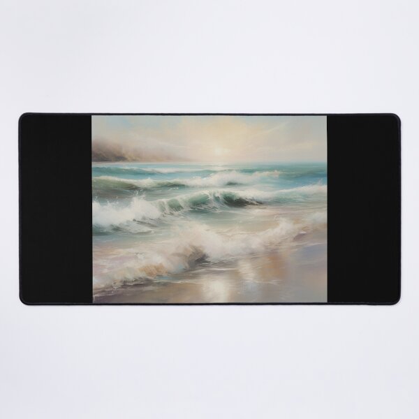 Item preview, Seaside Serenity Impressionist Art Beach Pastel Painting designed and sold by DigiNook.